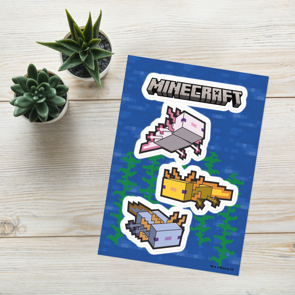 Minecraft: Caves & Cliffs Axolotl Sticker
