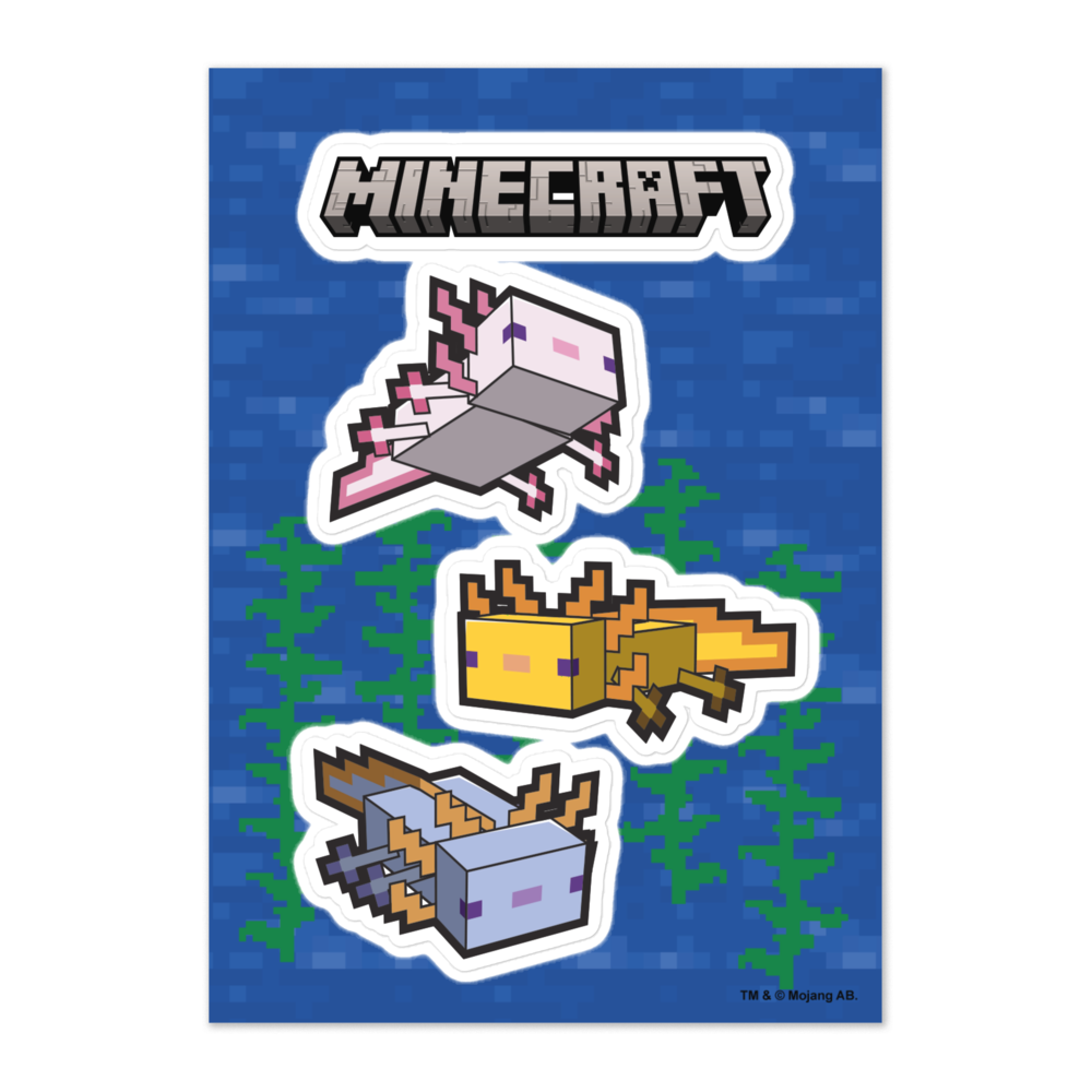 Minecraft: Caves & Cliffs Axolotl Sticker