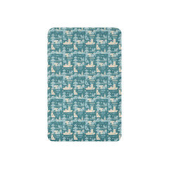 Minecraft Blue Holiday Pattern Sherpa Blanket