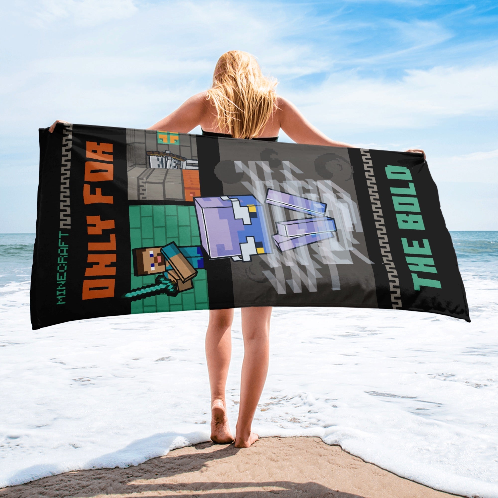 Minecraft Breeze Trial Chambers Beach Towel