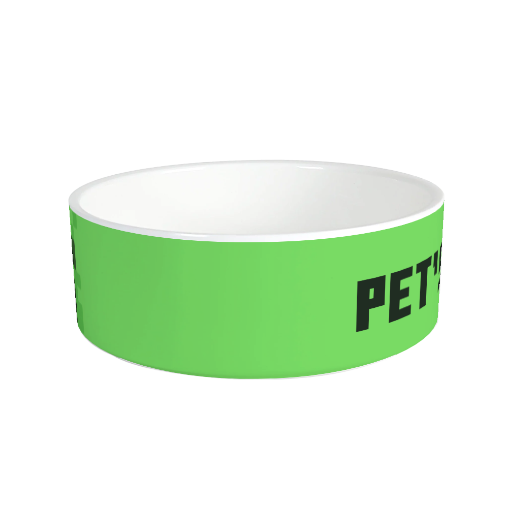 Minecraft Creeper Big Face Personalized Pet Bowl