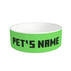 Minecraft Creeper Big Face Personalized Pet Bowl