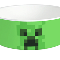 Minecraft Creeper Big Face Personalized Pet Bowl
