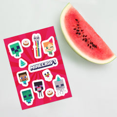 Minecraft Celebration Sticker Sheet