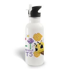 Minecraft Craft Without Limits 20 oz Screw Top Water Bottle with Straw