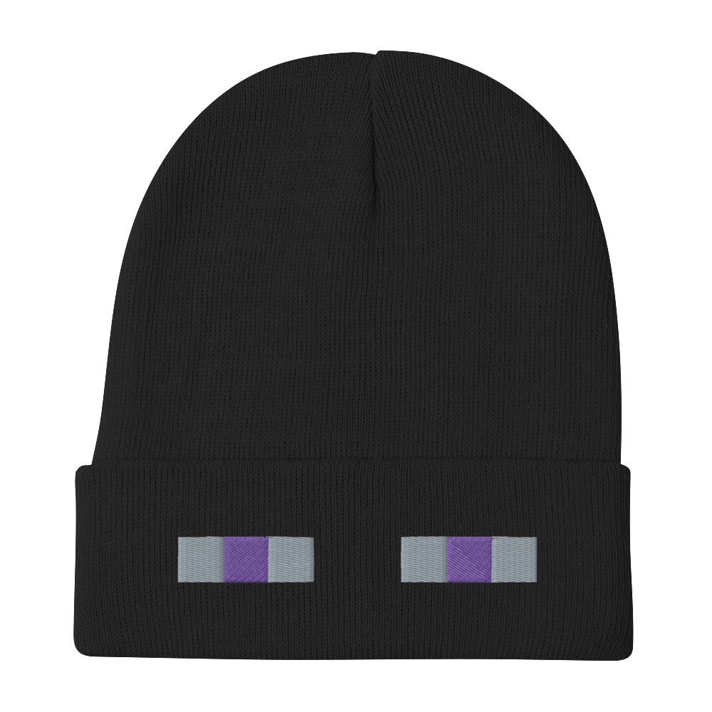Minecraft Enderman Embroidered Beanie