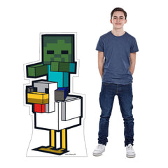 Minecraft Chicken Jockey Cardboard Cutout Standee