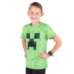 Minecraft Creeper Big Face Kids T-shirt