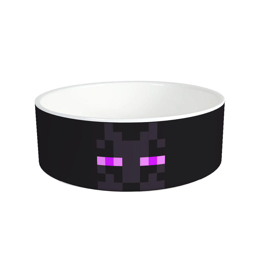 Minecraft Enderman Big Face Personalized Pet Bowl