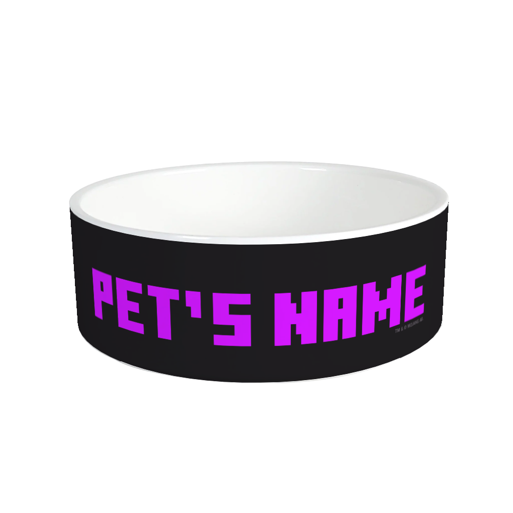 Minecraft Enderman Big Face Personalized Pet Bowl