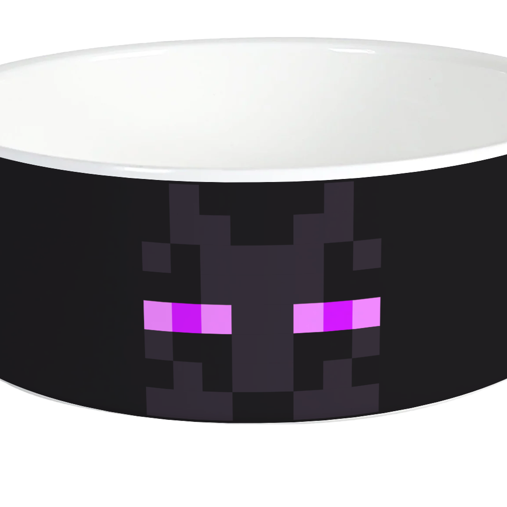 Minecraft Enderman Big Face Personalized Pet Bowl