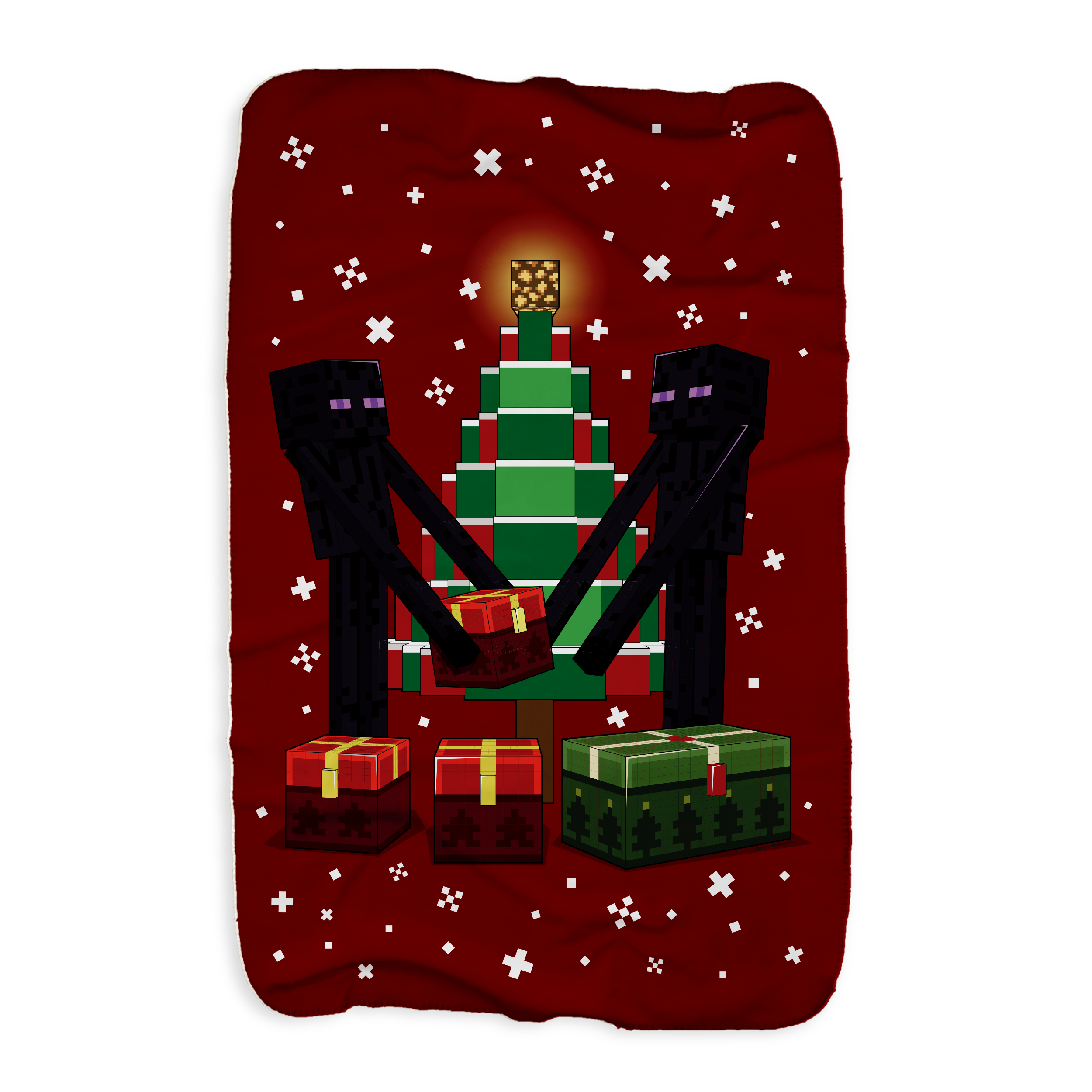 Minecraft Enderman Gifts Sherpa Blanket