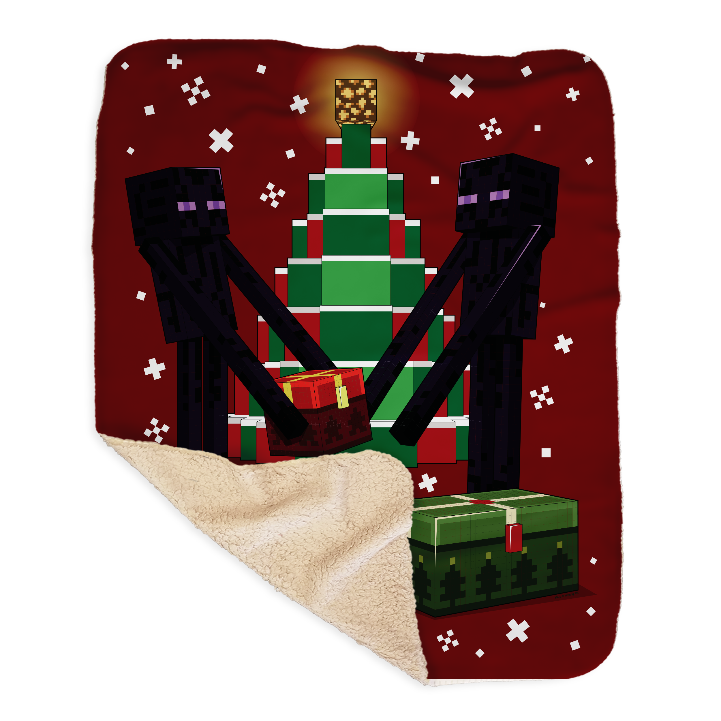 Minecraft Enderman Gifts Sherpa Blanket