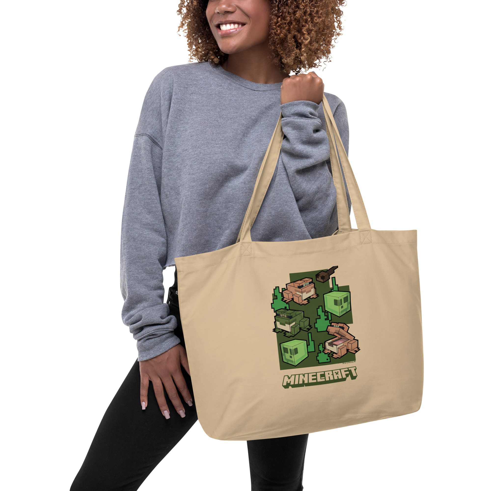 Minecraft Frogs Large Eco Tote