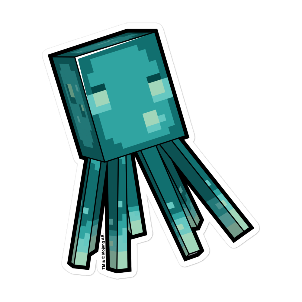 Minecraft: Caves & Cliffs Glow Squid Sticker