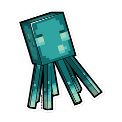 Minecraft: Caves & Cliffs Glow Squid Sticker