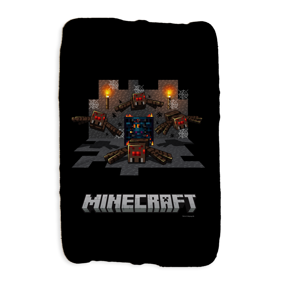 Minecraft Spider Cave Sherpa Blanket