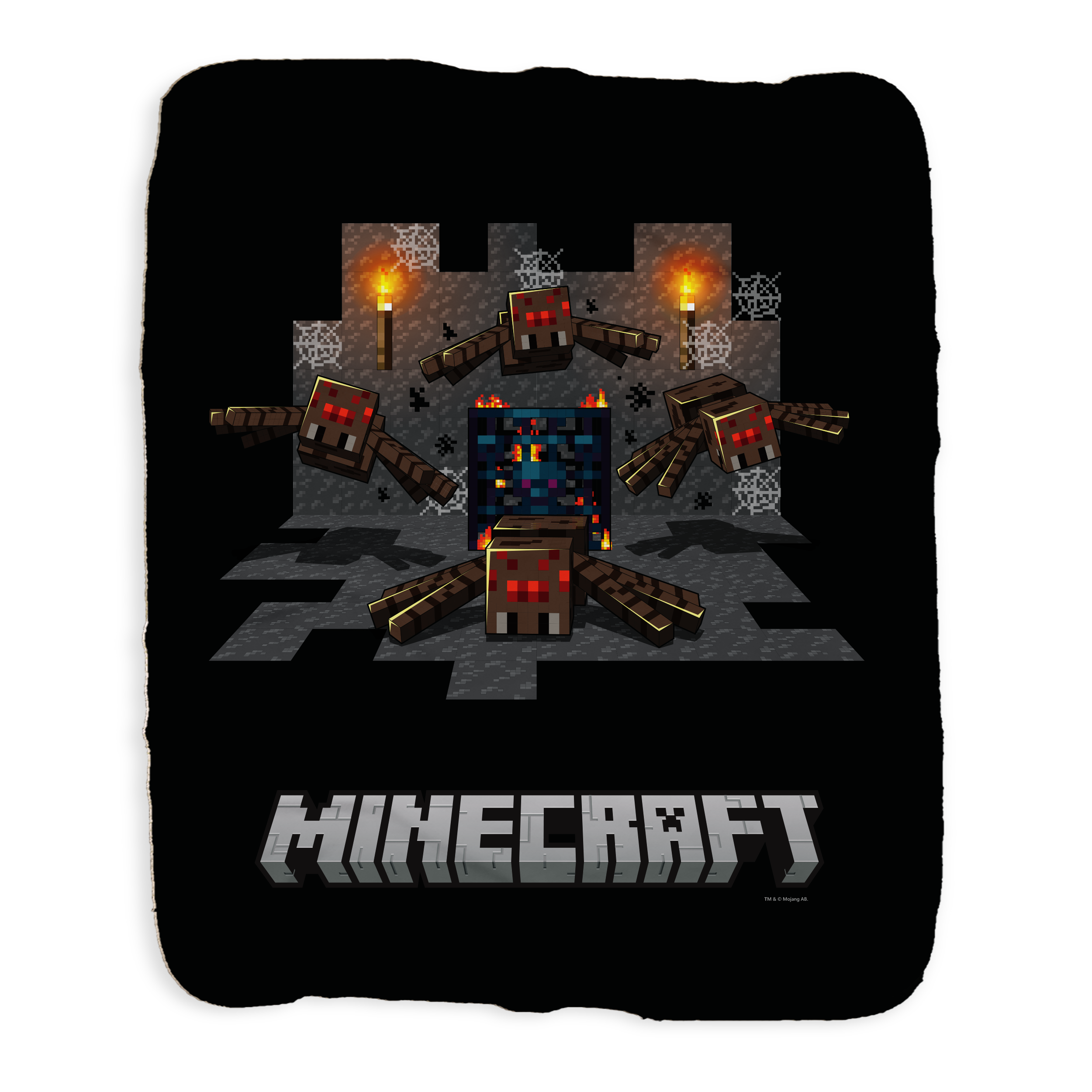 Minecraft Spider Cave Sherpa Blanket