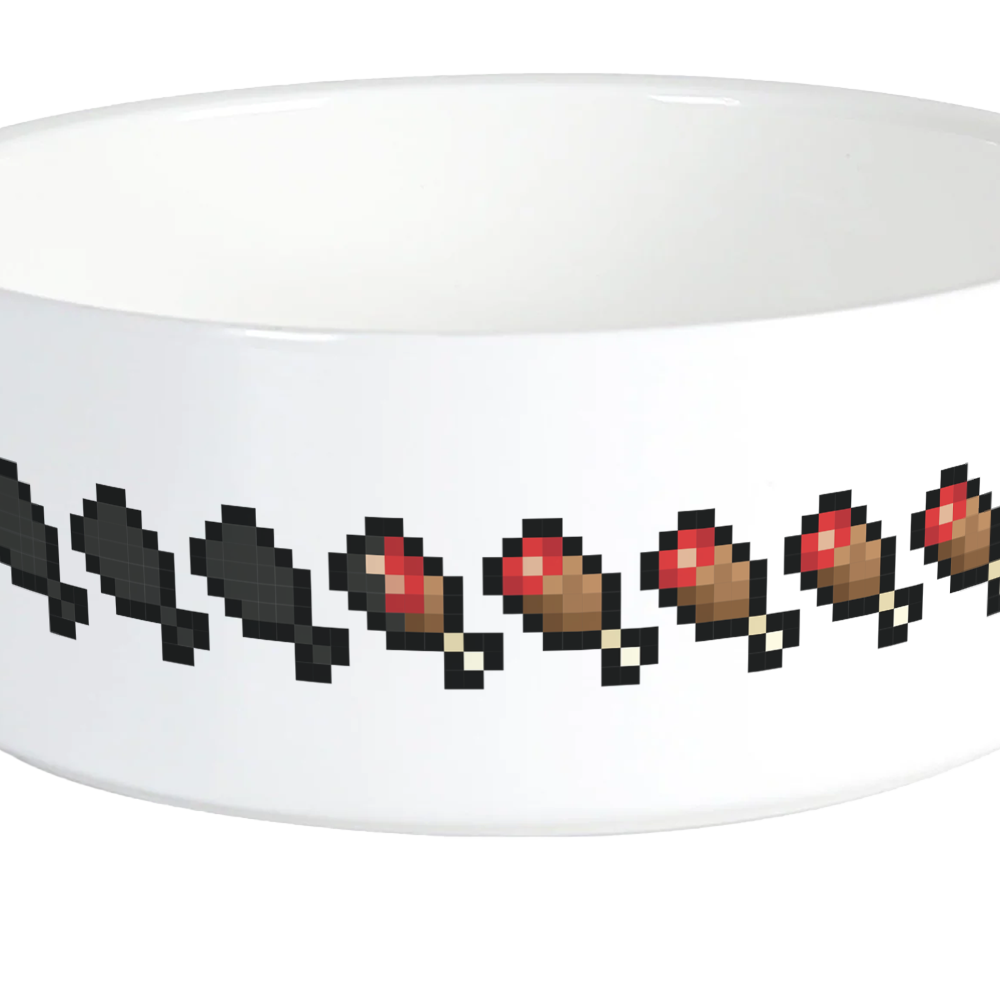 Minecraft Hunger Bar Pet Bowl