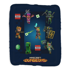 Minecraft Dungeons Heros vs. Mobs Sherpa Blanket