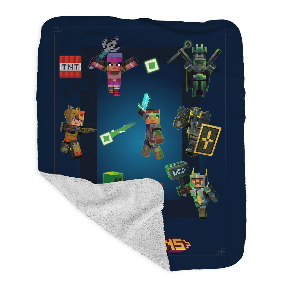 Minecraft Dungeons Heros vs. Mobs Sherpa Blanket
