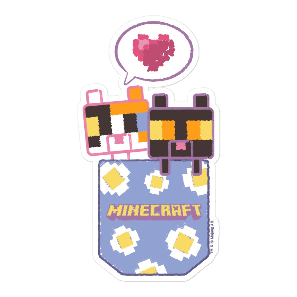 Minecraft Kitten Pocket Die Cut Sticker