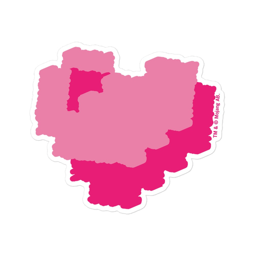 Minecraft Heart Die Cut Sticker