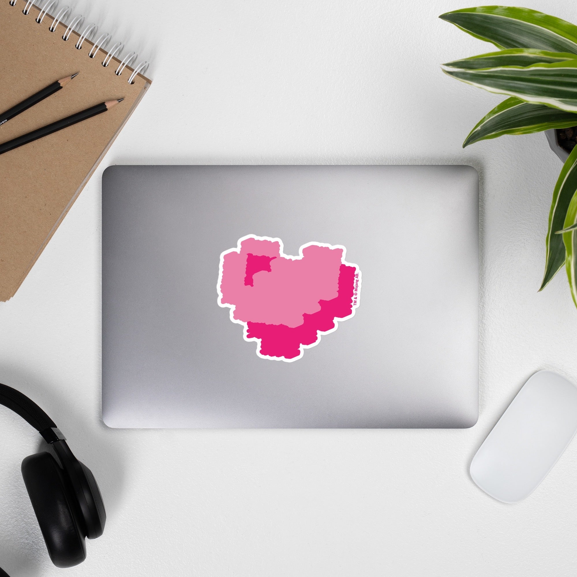Minecraft Heart Die Cut Sticker