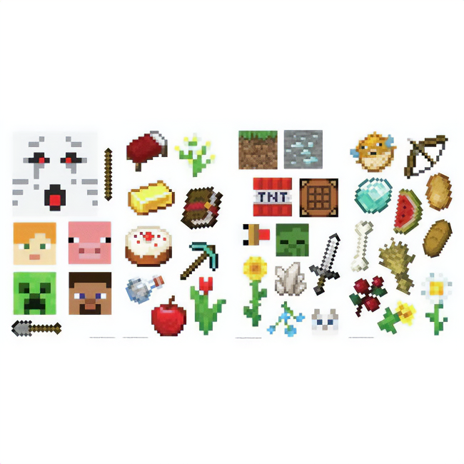 Minecraft Peel and Stick Wall Decals
