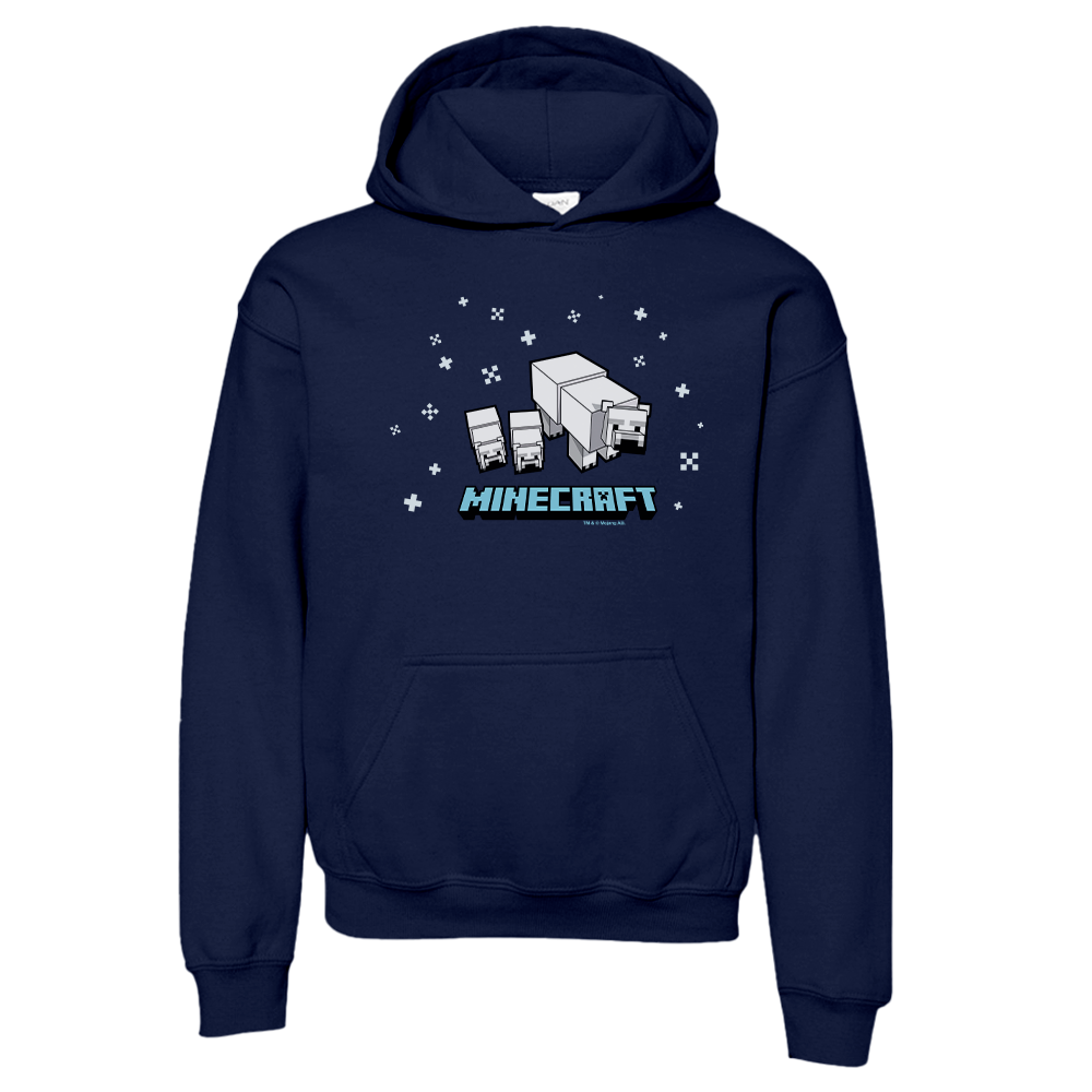 Minecraft Polar Bear Kids Pullover Hoodie