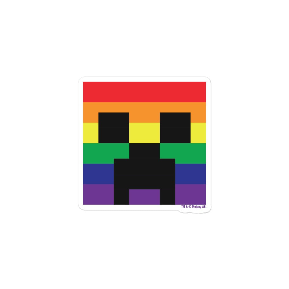 Minecraft Rainbow Creeper Die Cut Sticker