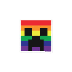 Minecraft Rainbow Creeper Die Cut Sticker