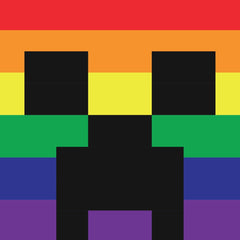 Minecraft Rainbow Creeper Die Cut Sticker