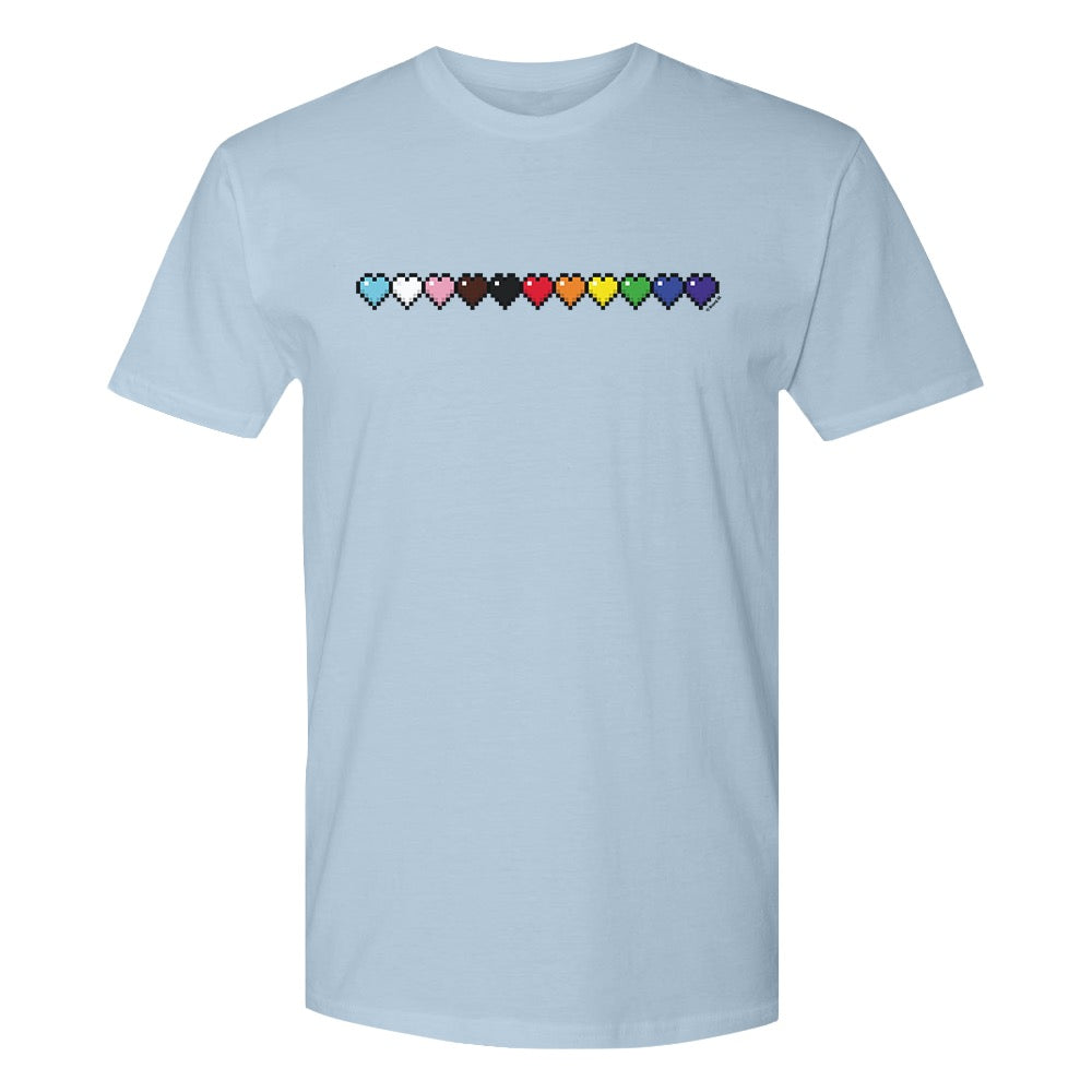 Minecraft Rainbow Life Bar Adult Short Sleeve T-Shirt
