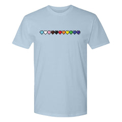 Minecraft Rainbow Life Bar Adult Short Sleeve T-Shirt