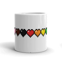 Minecraft Rainbow Life Bar White Mug