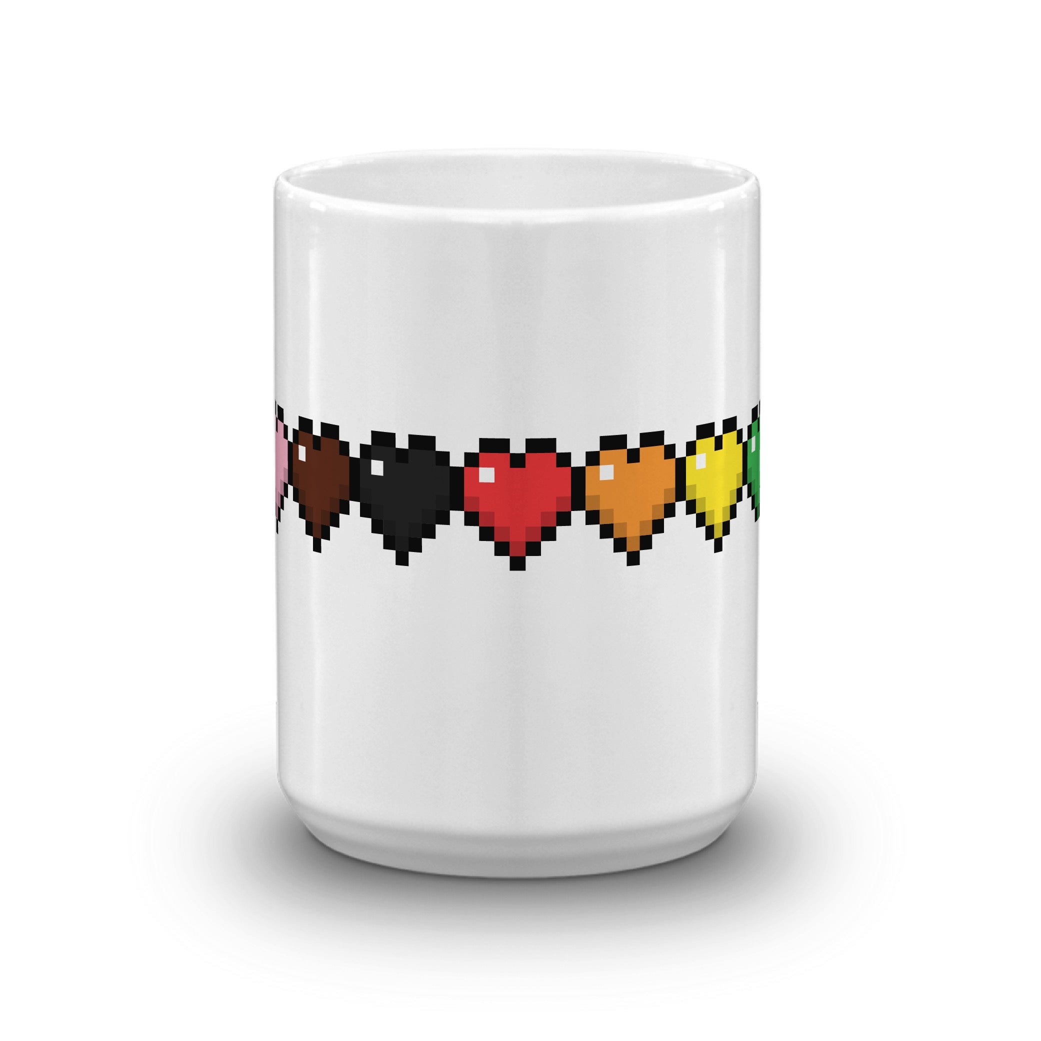 Minecraft Rainbow Life Bar White Mug