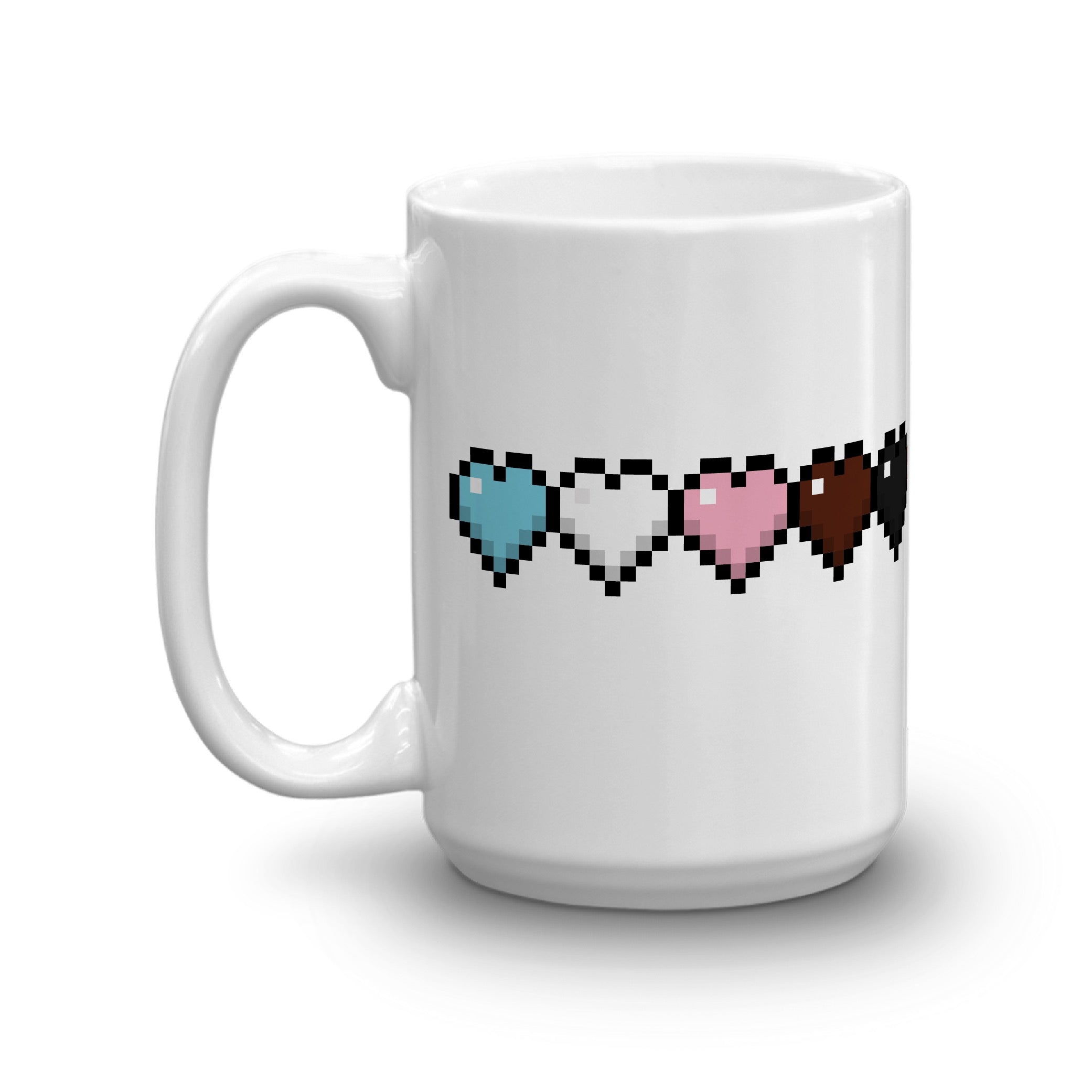Minecraft Rainbow Life Bar White Mug
