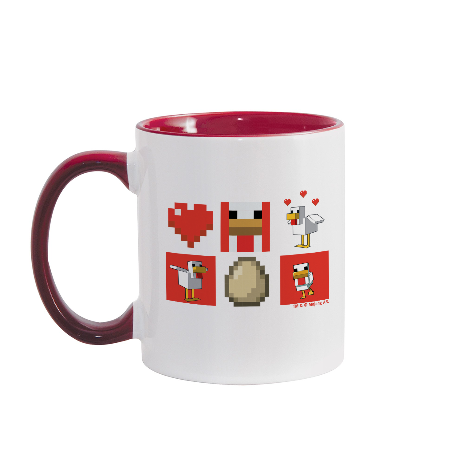 Minecraft Red Chicken Family Two-Tone Mug