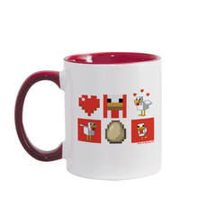 Minecraft Red Chicken Family Two-Tone Mug
