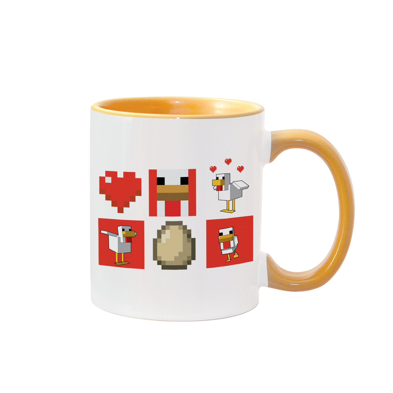 Minecraft Red Chicken Family Two-Tone Mug