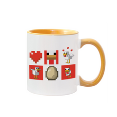 Minecraft Red Chicken Family Two-Tone Mug