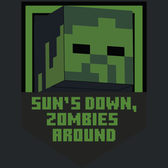 Minecraft Sun's Down, Zombies Around Kids Hoodie