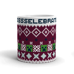Minecraft Creeper SSSELEBRATE White Mug