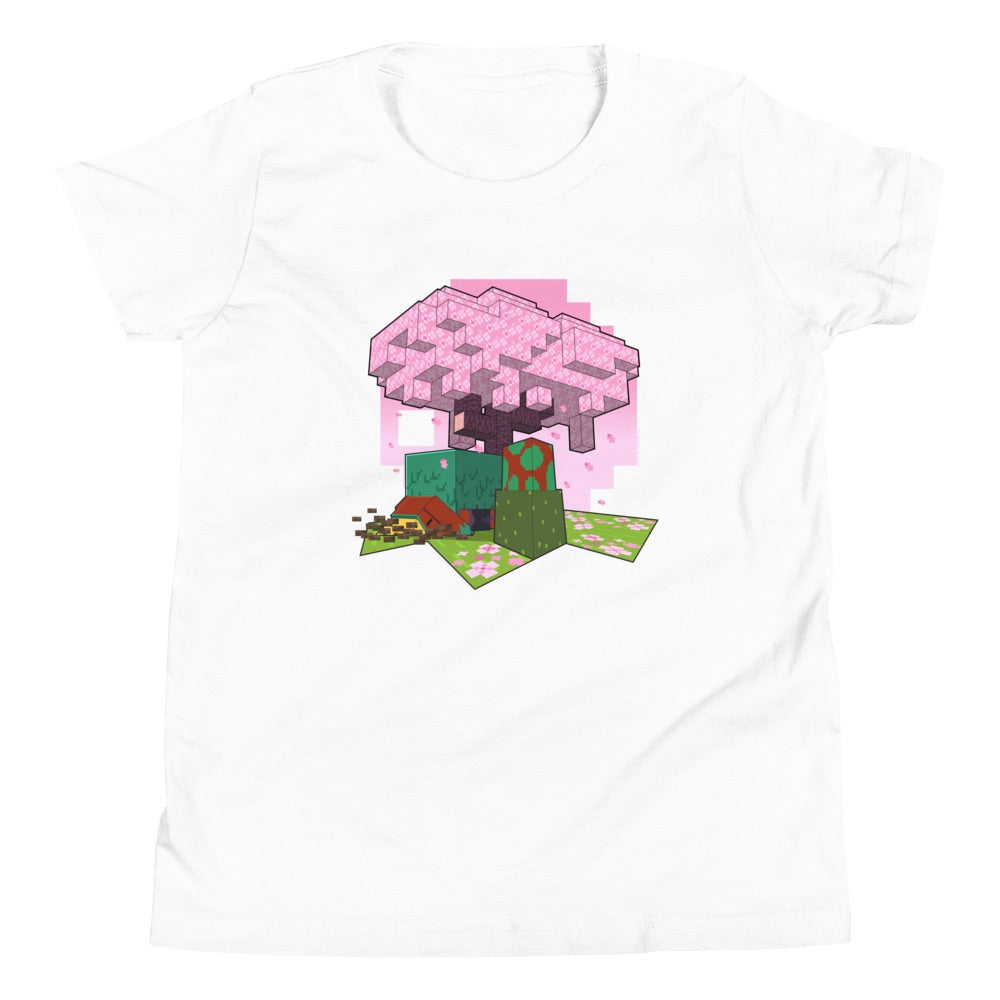 Minecraft Trails & Tales Cherry Blossom Sniffer Kids T-Shirt