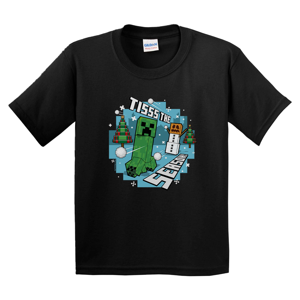 Minecraft Tis The Season Kids Short Sleeve T-Shirt