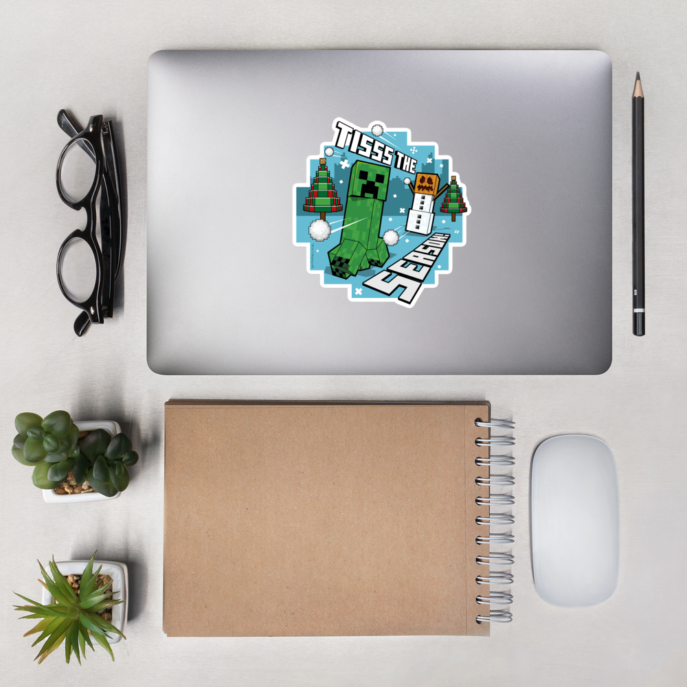 Minecraft Tis The Season Die Cut Sticker