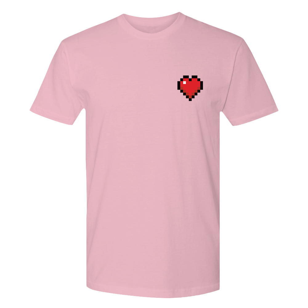 Minecraft Heart Badge Adult Short Sleeve T-Shirt