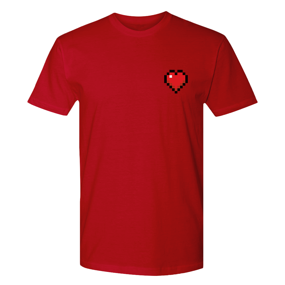 Minecraft Heart Badge Adult Short Sleeve T-Shirt