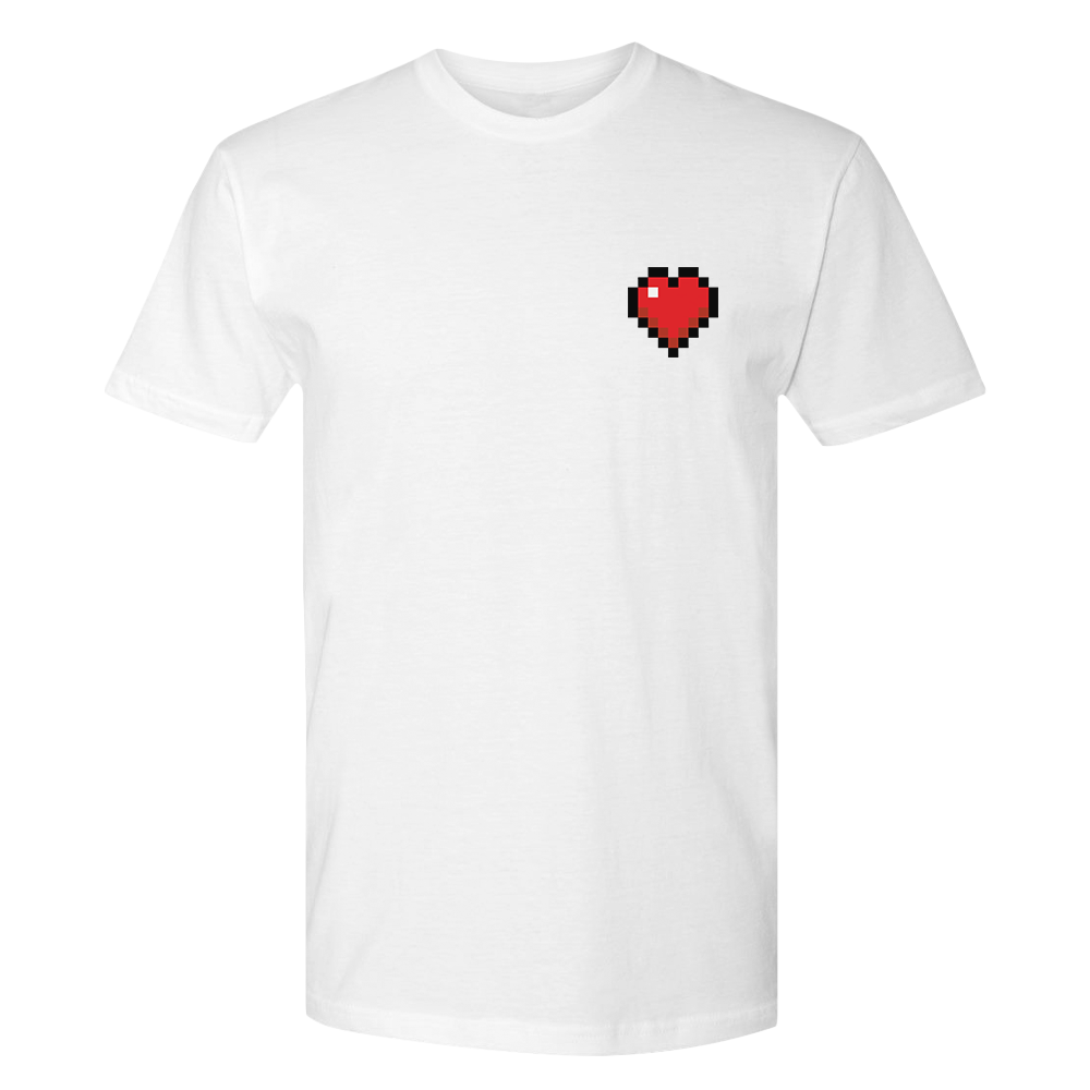 Minecraft Heart Badge Adult Short Sleeve T-Shirt